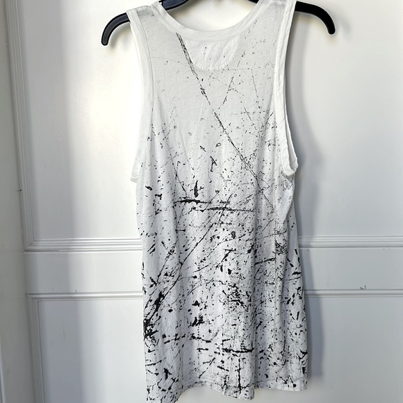 Helmut Lang Muscle Racer Tank Splatter Paint Design Black White Medium - Picture 5 of 7